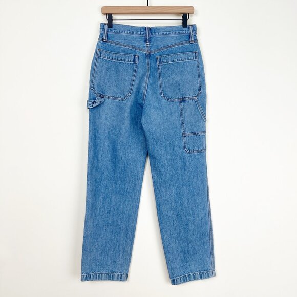 Madewell Perfect Vintage Straight Jean Carpenter Cargo Denim High Rise Workwear - Picture 10 of 13